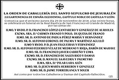 La Orden de Caballería del Santo Sepulcro de Jerusalén